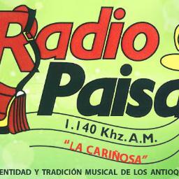 Emisora popular Radio Paisa Medellín La Cariñosa 1.140 A.M RCN Radio. Llámanos al 2319155