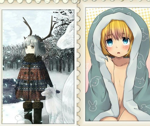 Suza: I-I Suza..I-I is fwour.!*her little deer ears flap* Gabe: I-I Gabe..I-I ish fwour too..!*his wings flap* /Children of @SeraphKeeper and @IncenseOfLife_/