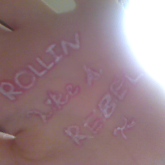 UsRebelzBitchez's profile picture. Tweets for us Teenage Rebels of the world,ONLY follow if you are a Rebel and be like me and go Rollin Like A Rebel live in the moment!!!