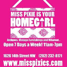 Miss Pixie's Furnishings & Whatnot offers vintage and antique furnishings and home accessories in the heart of Washington, DC! 202-232-8171
