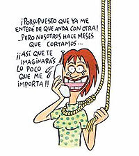 Cuando son tres, no hay ni primera ni segunda. Hay un infiel, una cornuda y una boluda