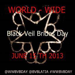 WorldWide Black Veil Brides Day on JUNE 15h!!!!!
Please tell this everybody!!!
WE WILL SET THIS WORLD ON FIRE - JUNE 15TH!!!!!!
@BVBLATVIA