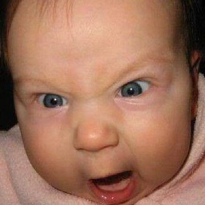 getting angry at baby