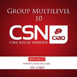 GrMultilevel10's profile picture. If you have a dream, we have the opportunity!
 
  Join the Group Multilevel 10 - CSN Ciao Social Network
 
  By indicator: GrupoMultinivel10