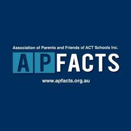 APFACTS1's profile picture. Voice of ACT non-government school parents. Advocate for whole school solutions to issues in education.