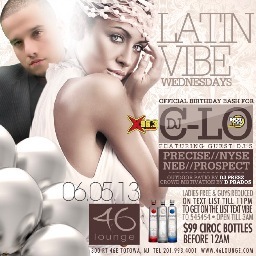 One of the top #1s NJ nightlife entertainment companys! Wed @ 46 lounge, fri @ 118 Lounge, Sat @ Bliss RSVP 908.309.0941 or 908.499.8508