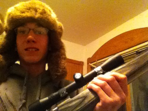 I love hunting and trapping, I play Basketball, Golf, and Baseball.