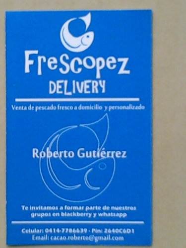 Venta de Pescado Fresco a domicilio y personalizado.                Te invitamos a formar perte de nuestros grupos en blackberry y whatsapp.