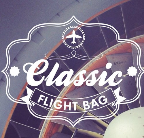 Handmade flight bag for gentlemen aviators.