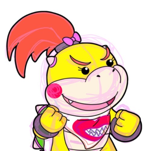 Sup? I'm Bowsina Jr! I'm a devious little kid.. and I watch my mommy, @FemaleBowser, fight off Maria & Lucy. ._. xP