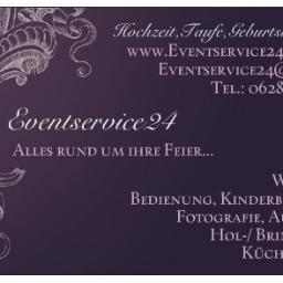 Eventservice24's profile picture. Egal ob Hochzeit,Geburtstag,Taufe,Feiern,Feste oder sonstige Anlässe,ob nur eine Küchenhilfe,ein Fotograf,eine Kinderbetreuung oder ein komplettes Angebot.