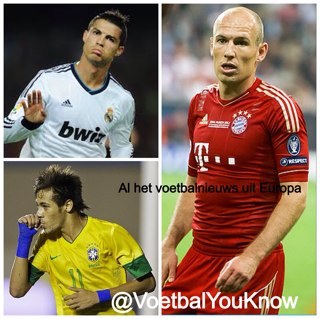 Al het voetbalnieuws uit Europa, Filmpjes, Foto's, Tussenstanden, Hashtag ; #VoetbalYouKnow