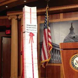 Pages and pages and pages of Obamacare rules and regulations. Ready to rule your life. #redtapetower