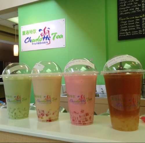 Charlotte-Tea • Up to 10 flavors Bubble Tea with different topping •Flavors Ice Crush & Sorbet •PEI Fresh Fruitee Smoothee