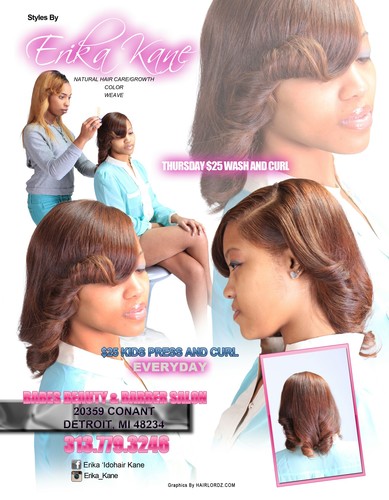 I do hair, love it and take care of it
#teamhealthyhair
#teamfollowback
#teamhairstylist
#Detroit
Babes Beauty & Barber Salon
20359 Conant
Instagram Erika_Kane