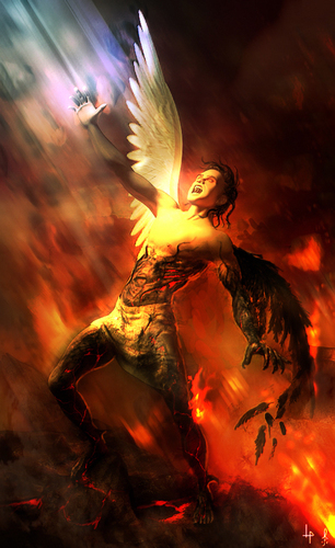 The uninhibited life force of the wicked one. No rules from above to hold him back.
