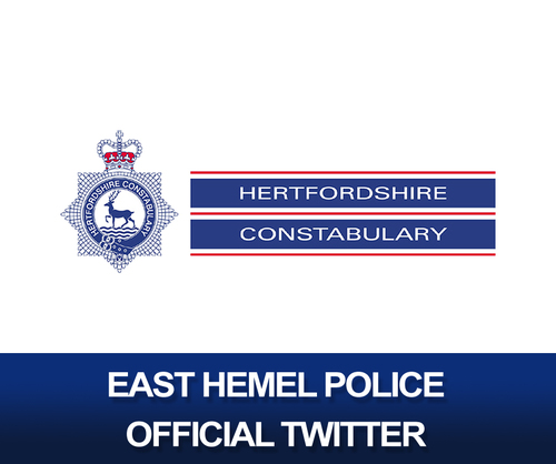 Hemel Hempstead East Safer Neighbourhood Team.  

Please do not use Twitter to report crime; in non-emergencies call 101 and in an emergency always dial 999.