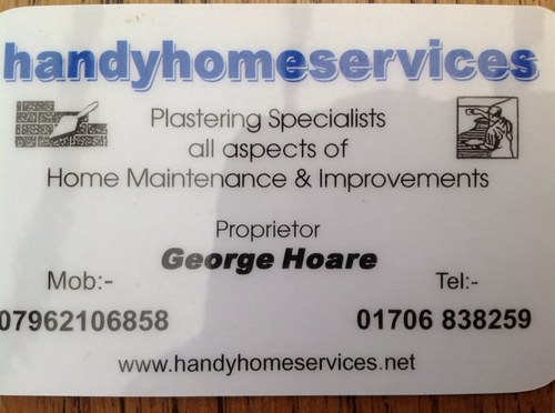 Hoare & Sons - Plastering Specialists based in Wardle, Rochdale. Serving the North West. 40 yrs experience.