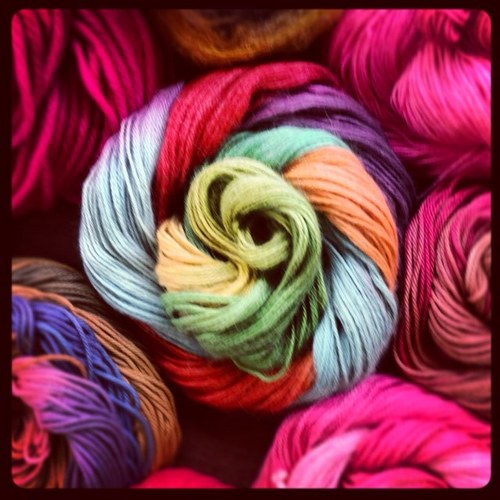 Beautiful handdyed yarns and hand work accessories that make you go YUM!