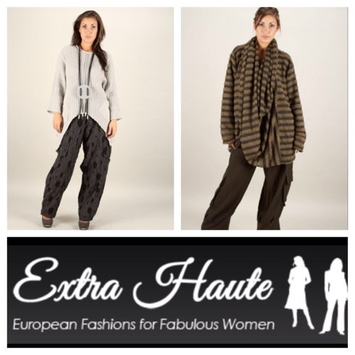 Extra Haute is a collection of the most stylish, comfortable European designer clothes made for full figured women to bring out their beauty and style