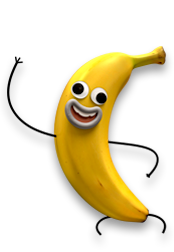 soy un platano digo chistes y hago locuras todo el tiempo y mis amigos son Gumball Y Darwin