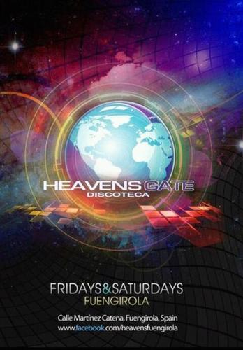 Discoteca Heaven´s Gate
C/ Martínez Catena, 14
Fuengirola (Málaga)
Reservas V.I.P., info & WhatsApp al: 628343236
