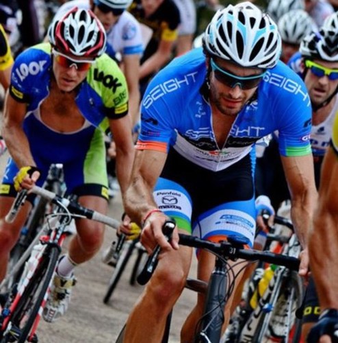 Rider with Seight test team p/b the Biomechanics