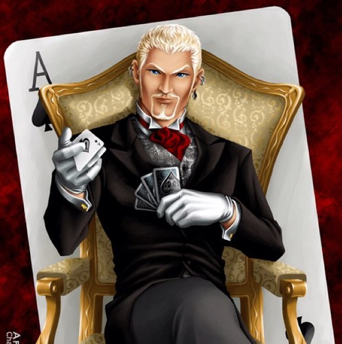 Ello' luv~ Name is Lux. Gambler of fate. Also called a cheater at games~ Don't believe them...they haven't had enough rum yet~ Care to play a game of cards~?