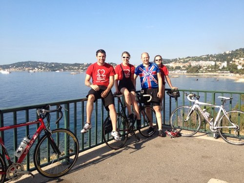 Cycling from the Olympic Stadium, London to the Hotel de Paris, Monte Carlo. Covering 900 miles in 9 days! All in aid of @TheBHF 30 May-07 June 2013