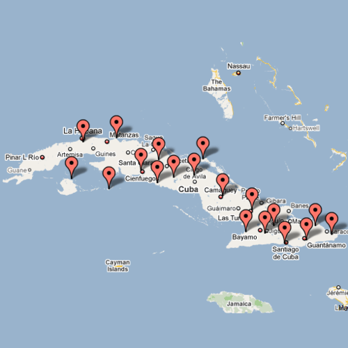 Directory of airports in Cuba with complete information and airports interactive map.