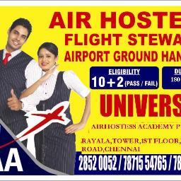 UNIVERSAL AIRHOSTESS ACADEMY PVT. LTD.
Air Hostess & Ground handling diploma/degree course