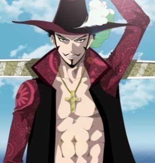 Known as Hawk eyes. Memeber of the Shichibukai. The world's greatest swordsman. I believe that a young lad by the name of Roronoa Zoro will surpass me.
