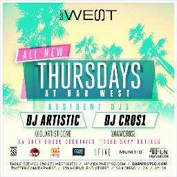 Generations Party at Bar West in Pacific Beach every Thursday Nite w/ @iamcros1 & @DjArtistic