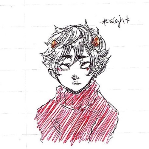 Your name is KANKRI VANTAS and you're surrounded by a bunch of PROBLEMATIC BEHAVIOR. ( i am a multishipper-he is celibate)