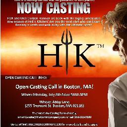 The Conlin Company is Coming to Boston to cast a new season of FOX's Hell's Kitchen. Open Casting Call on July 8th!