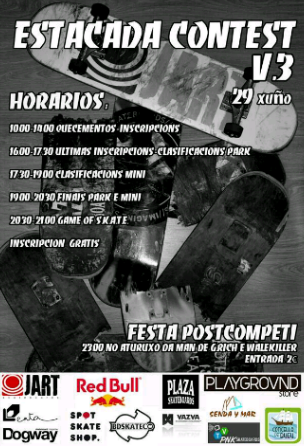 Estacada Contest , competicion de PATÍN en Bueu. Organizadores: @AdanWantes @Jesusbueu @106_alberto.