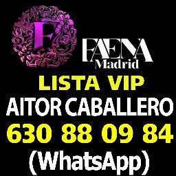Listas Vip Gratis / ofertas / Reservados / Shishas / ➡630 880 984 (WhatsApp) Listas para Faena Jueves,Viernes y Sábado #listasfaena Aitor Caballero #Moss #Faena