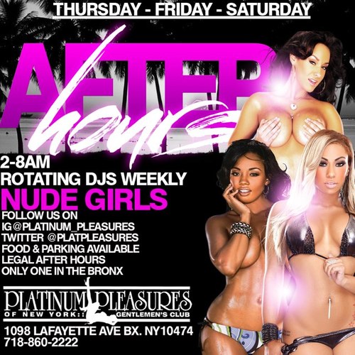 Platinum Pleasures Gentlemen’s Club is the one NYC strip club that has it all! Beautiful girls, great music, vip room, and shower show! IG @platinum_pleasures