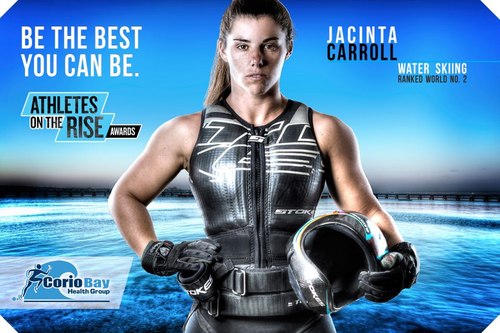 member of the Australian Waterski team, scholarship holder at Victorian Institute of Sport, Full time Uni student, part time worker.