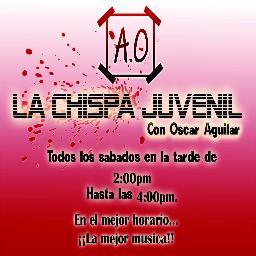La Chispa Juvenil es un programa radial que se da en vivo todos los sabado de 2:00 Pm hasta la 4:00 producida por Oscar Aguilar