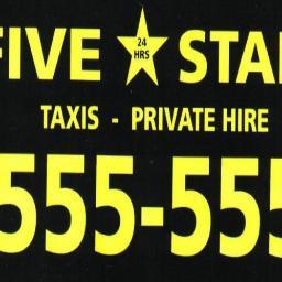 Five Star Taxis 01452 555 555 - Local / Long Distance / Airport & Account work carried out!