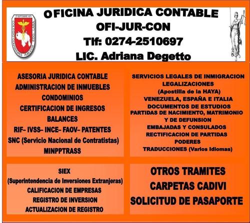 OFIJURCONMERIDA's profile picture. OFICINA JURIDICA CONTABLE  OFI-JUR-CON 
EMPRESA DEDICADA A LAS ACTIVIDADES CONTABLES JURIDICAS Y ADMINISTRATIVAS