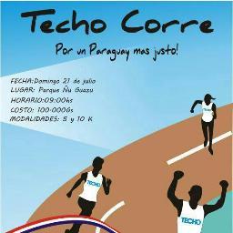 Corrida a beneficio de TECHO. 21 de julio 09:00 hs. Parque Ñu Guazu. Sumate ya! Inscribite en http://t.co/QzQmqMmYXi