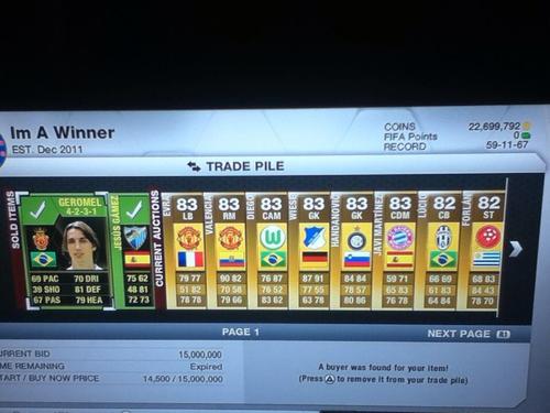 Hey ive been playing FUT for a while and i am now up to 22 million coins, i have decided to stop and i am here to help you guys with legit giveaways DM me PS3