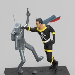 High quality collectible figurines of public domain super hero, science fiction and horror characters from the Golden Age of Comics