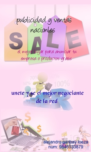 El mejor perfil de la red , encargado de darte las facilidades de publicar tus productos y hacer tu publicidad totalmente gratis . Únete y haz crecer tu negocio