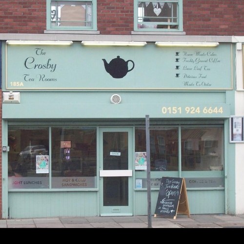 Vegan friendly tea rooms on College Road, Crosby. Open 7 days serving localy sourced, homemade food. Cakes baked daily! Dog friendly! 0151 345 1212