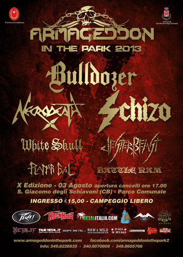 AITP_Official's profile picture. L'Armageddon In The Park è un festival heavy metal che si svolge ogni anno in Molise a San Giacomo degli Schiavoni, un piccolo paese a 5 km da Termoli.