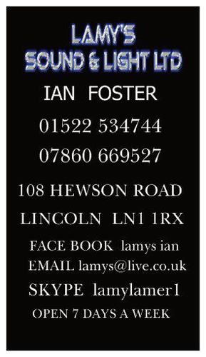 lamys_ian's profile picture. Lamys Sound & Light 
108 hewson road
Lincoln
ln11rx
skype lamylamer1
 email lamys@live.co.uk
 face book lamys ian