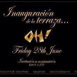 Twitter Oficial. Listas de Coke Gómez en Oh Terraza! X,J,V,S Abrimos por primera vez terraza en OH! +info 646453568